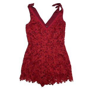 Kendall & Kylie Maroon Lace Romper